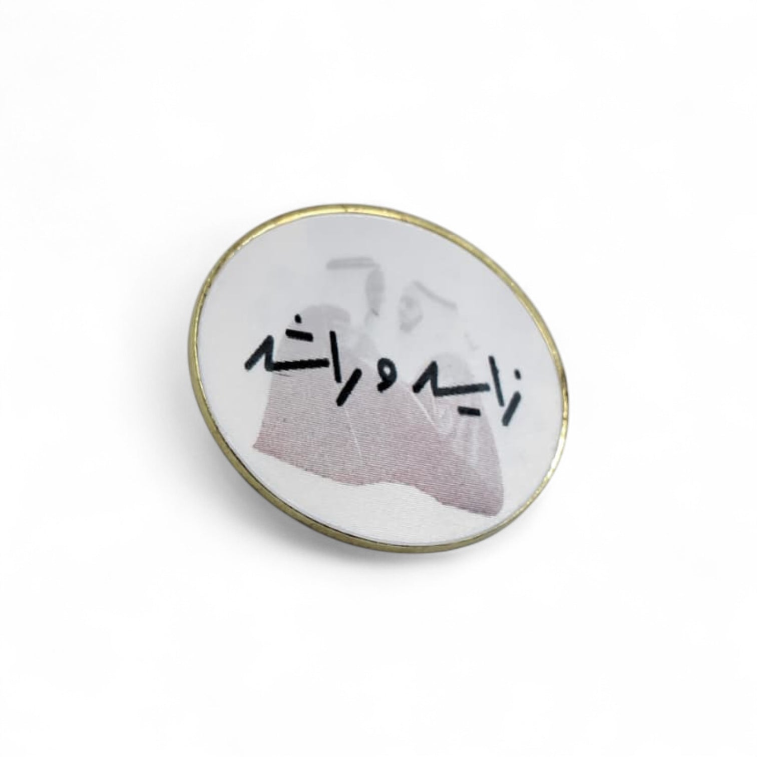 Sheikh Zayed & Sheikh Rashid Round Gold UAE Pin Badge – Magnetic Commemorative National Day Brooch | 3cm Collectible Enamel Lapel Pin - Damoo