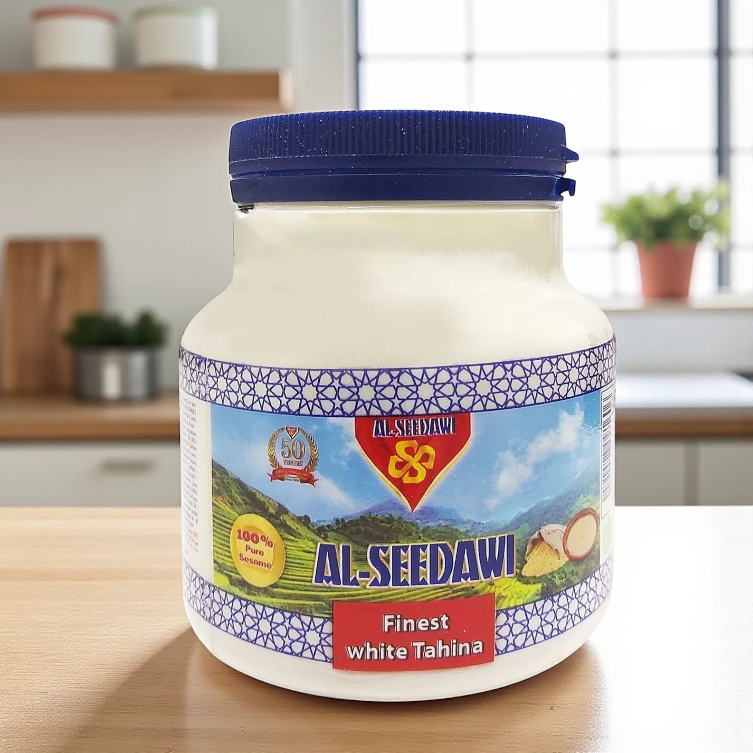 Al Seedawi Finest White Tahina 500g – Premium-Quality Sesame Paste | Smooth & Nutty Flavor | Ideal for Hummus, Sauces, and Dressings | No Additives or Preservatives | Product of Kuwait - Damoo