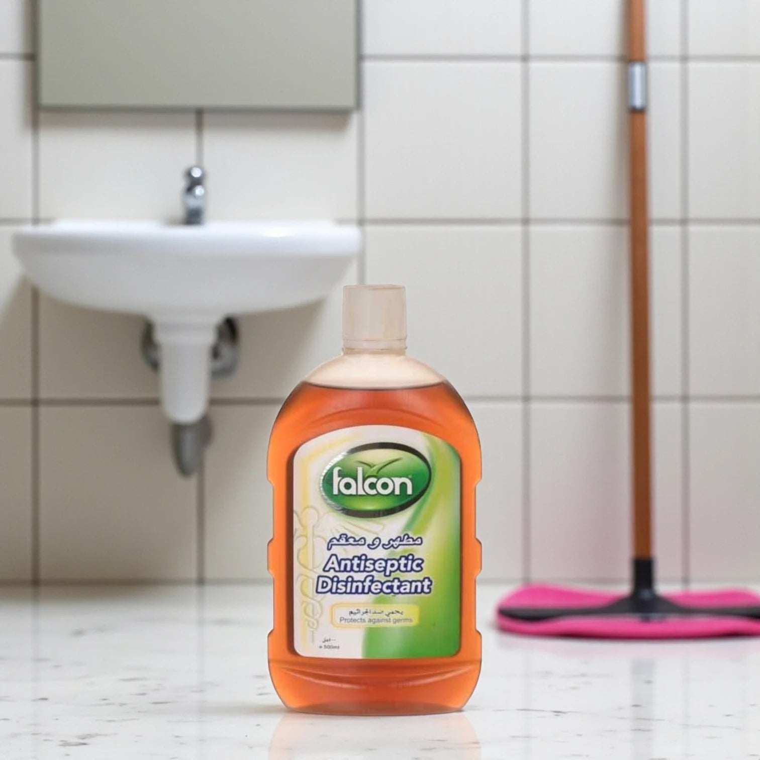 Falcon Antiseptic Disinfectant Liquid 500ml | Multi-Purpose Antibacterial Cleaner for Home, Office & Personal Hygiene – Protects Against Germs & Bacteria - Damoo