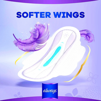 Always All-in-One Ultra Thin Night Sanitary Pads with Wings 16 Count – Overnight Protection, Soft Wings & Leak Lock - Damoo