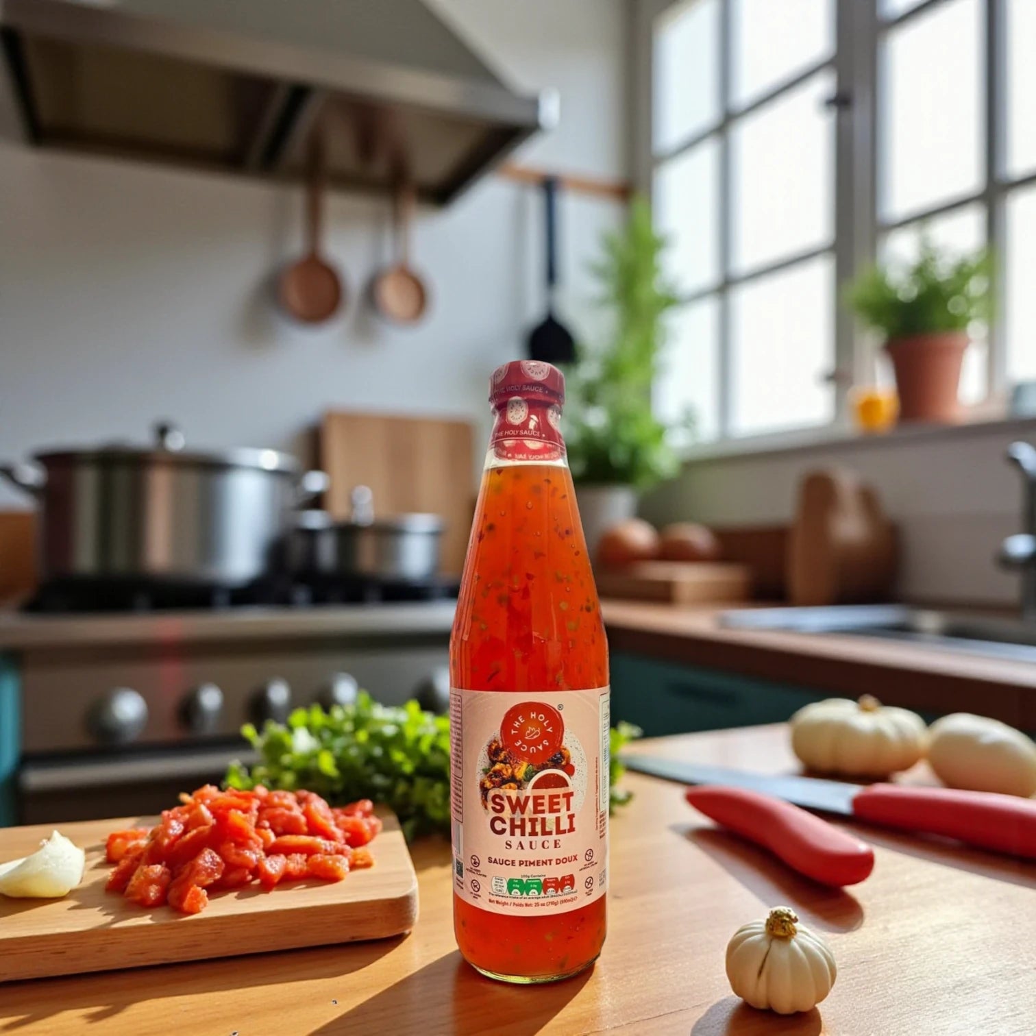 The Holy Sauce Sweet Chili Sauce 710g – Mild Spicy & Sweet Asian Dipping Sauce for Snacks, Chicken, Seafood & More | Vegan, Halal & Gluten-Free - Damoo