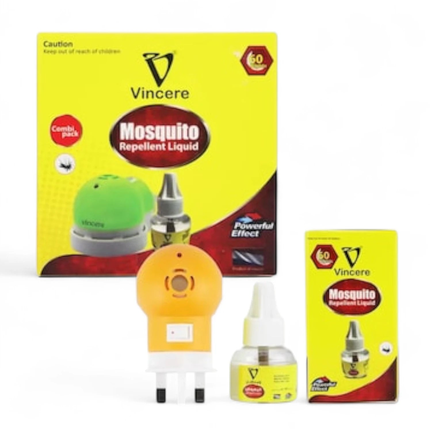 Vincere Mosquito Repellent Liquid Combo Pack – 2 Packages | Long-Lasting Indoor Protection with Heater & Refill, Safe & Effective - Damoo