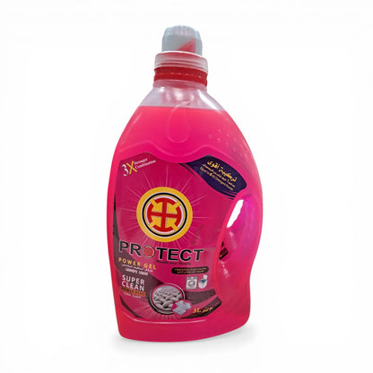 PROTECT Power Gel Laundry Liquid 3L – 3X Strong Cleaning Formula with Color Protection & Long-Lasting Freshness - Damoo