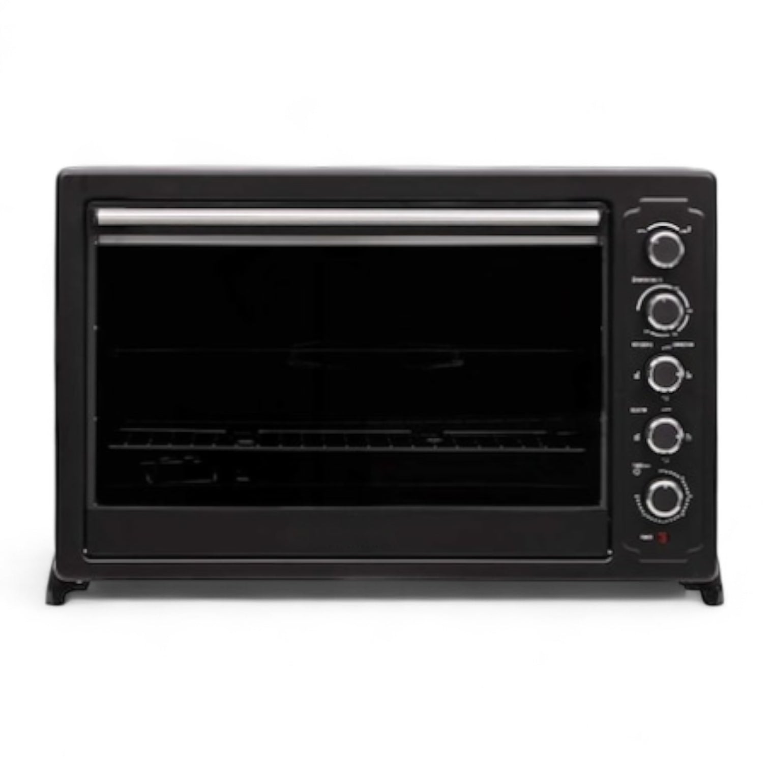 HTHCÖ 48L Electric Oven HTH260D – Multifunction Toaster Oven with Convection Fan, Rotisserie & Keep Warm Function | Compact Countertop Oven for Toasting, Baking, Grilling & Roasting (Black) - Damoo