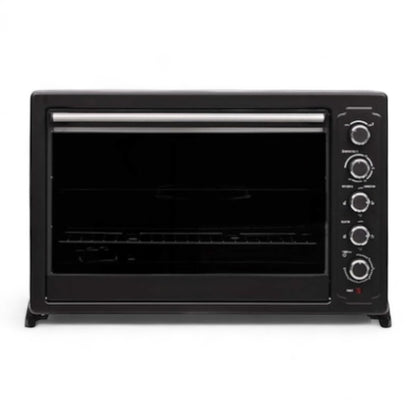 HTHCÖ 48L Electric Oven HTH260D – Multifunction Toaster Oven with Convection Fan, Rotisserie & Keep Warm Function | Compact Countertop Oven for Toasting, Baking, Grilling & Roasting (Black) - Damoo