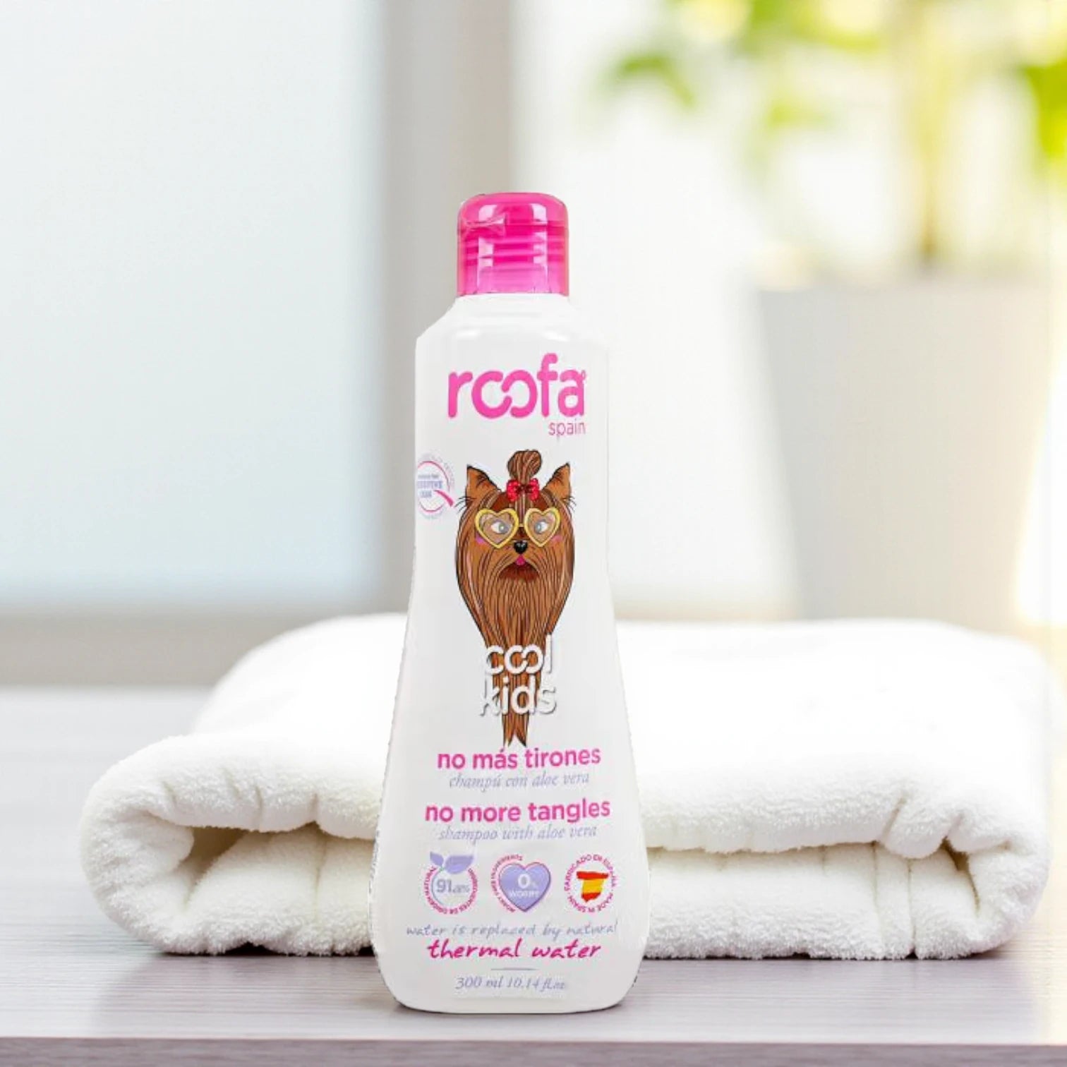 Roofa Cool Kids No More Tangles Shampoo 300ml – Tear-Free, Aloe Vera Enriched | Gentle Detangling for Kids’ Hair - Damoo