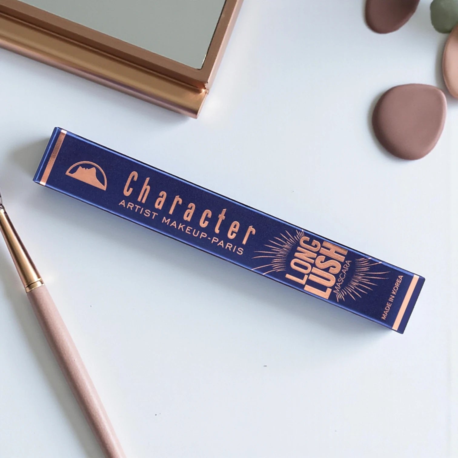 Character Artist Makeup-Paris Long Lush Mascara KCM001 – 3D Volume, Dark & Dramatic Lashes, Waterproof & Clump-Free, Hourglass Brush for Long-Lasting Definition - Damoo
