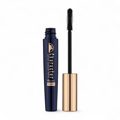 Character Artist Makeup-Paris Long Lush Mascara KCM001 – 3D Volume, Dark & Dramatic Lashes, Waterproof & Clump-Free, Hourglass Brush for Long-Lasting Definition - Damoo