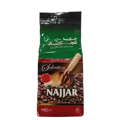 Najjar Selection 100% Arabica Lebanese Coffee with Cardamom – 200g Pack – Authentic Middle Eastern Flavor - Damoo