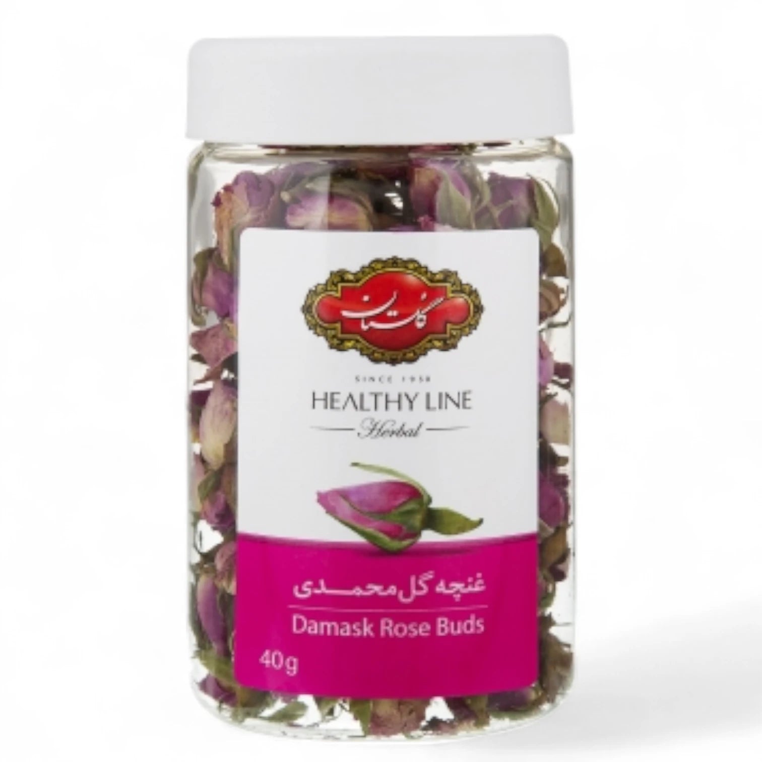 Golestan Healthy Line Damask Rose Buds 40g – Premium Herbal Tea Infusion | Natural & Aromatic | Enhances Skin Glow & Relaxation - Damoo