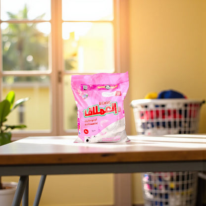 Al Emlaq Automatic Detergent Powder 3kg – Powerful Cleaning Action, Powder Scent Freshness, Tough on Stains, Gentle on Fabrics, Convenient Bag Pack - Damoo