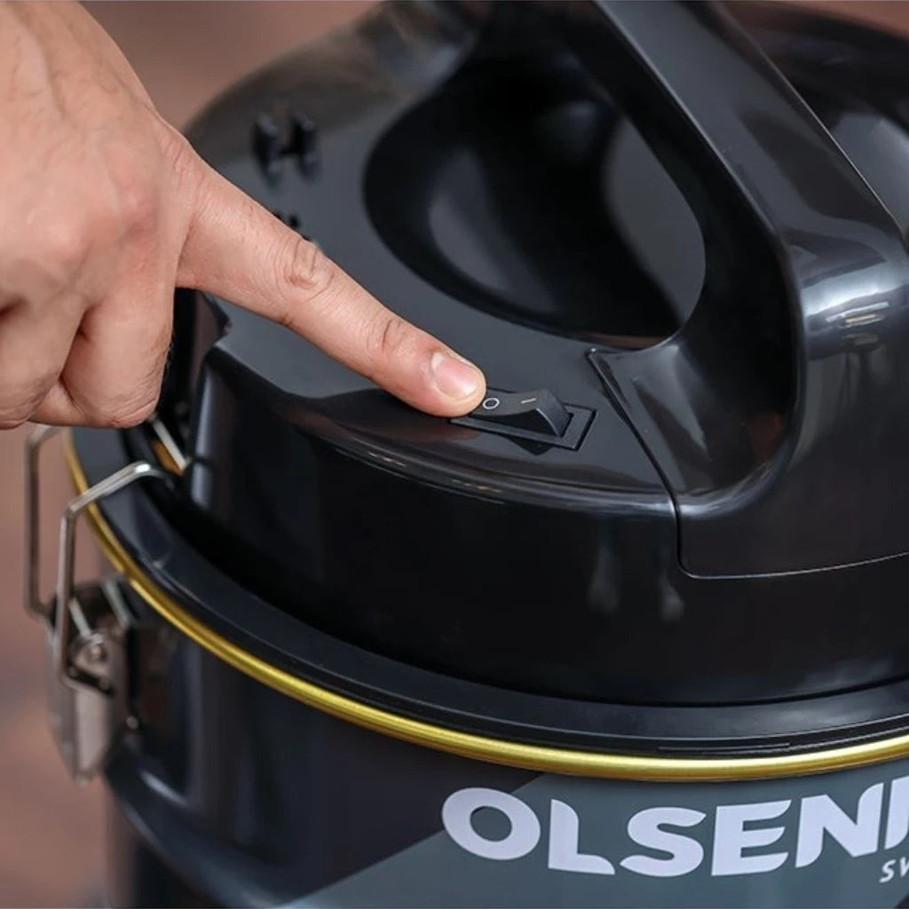 Olsenmark 2400W Powerful Wet & Dry Drum Vacuum Cleaner with 21L Extra-Large Dust Bag, Strong Suction & Blower Function, Anti-Rust Metal Body, Flexible Hose with Airflow Control, Low Noise Operation - OMVC1847 - Damoo