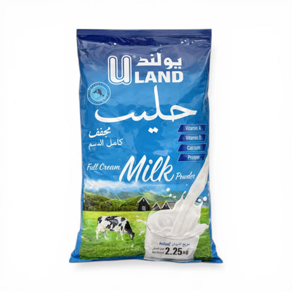 U Land Full Cream Milk Powder 2.25kg – Instant Milk Powder with Calcium, Protein, Vitamins A & D – Rich Creamy Taste for Daily Use - Damoo