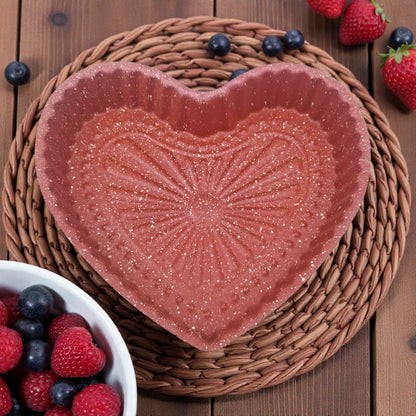 Carbon Steel Heart Shaped Non-Stick Cake Pan – Romantic Baking Mold, Two Sizes & Two Colors Available (4H x 25L × 25W CM | 4H x 21L × 21W CM) - Damoo