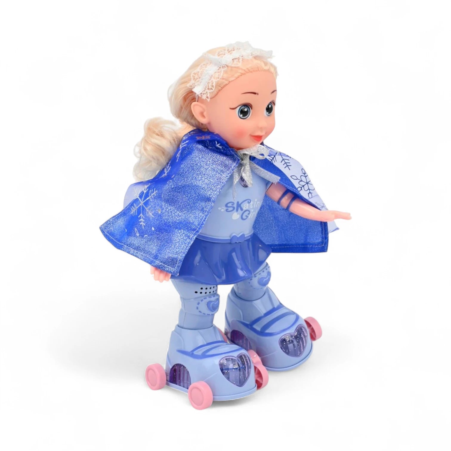 JIA SHUO Skating Girl Musical Dancing Doll – Interactive Roller Skating Toy with Dynamic Music, Colorful Lights & Balance Car Action, Fun Play Doll for Kids Ages 3+