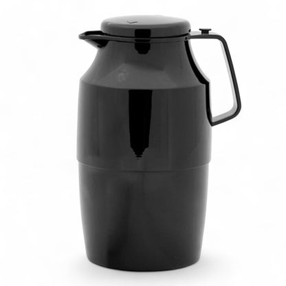 Helios Insulated Vacuum Jug 2.0L – Black | Premium Plastic Thermos Flask with Q100 Glass Insert | German-Made Double-Wall Design for Excellent Heat Retention - Damoo