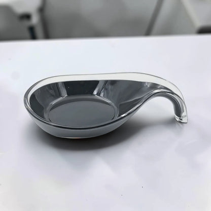 Kitchen Spoon Rest Holder, Heat Resistant Utensil Rest for Cooking Spoons Ladles Spatulas, Countertop Drip Tray, Available in Black and White - Damoo