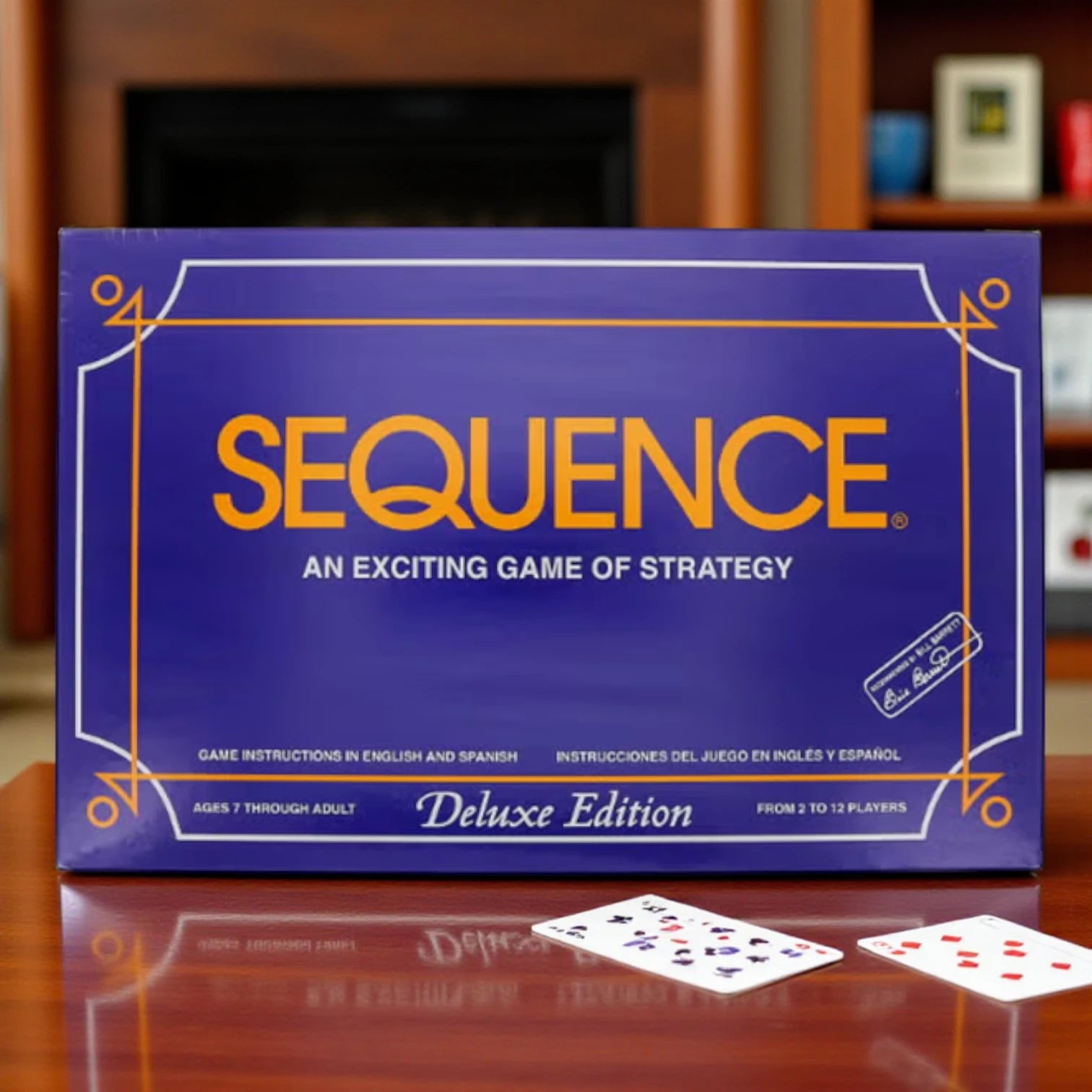 Sequence Deluxe Edition Board Game – Original Branded Card & Strategy Game for Kids, Adults & Families | Fun Party Game for 2–12 Players Age 7+ - Damoo