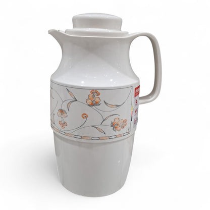 Helios Insulated Vacuum Jug 2.0L – Floral-design | Premium Plastic Thermos Flask with Q100 Glass Insert | German-Made Double-Wall Design for Excellent Heat Retention - Damoo