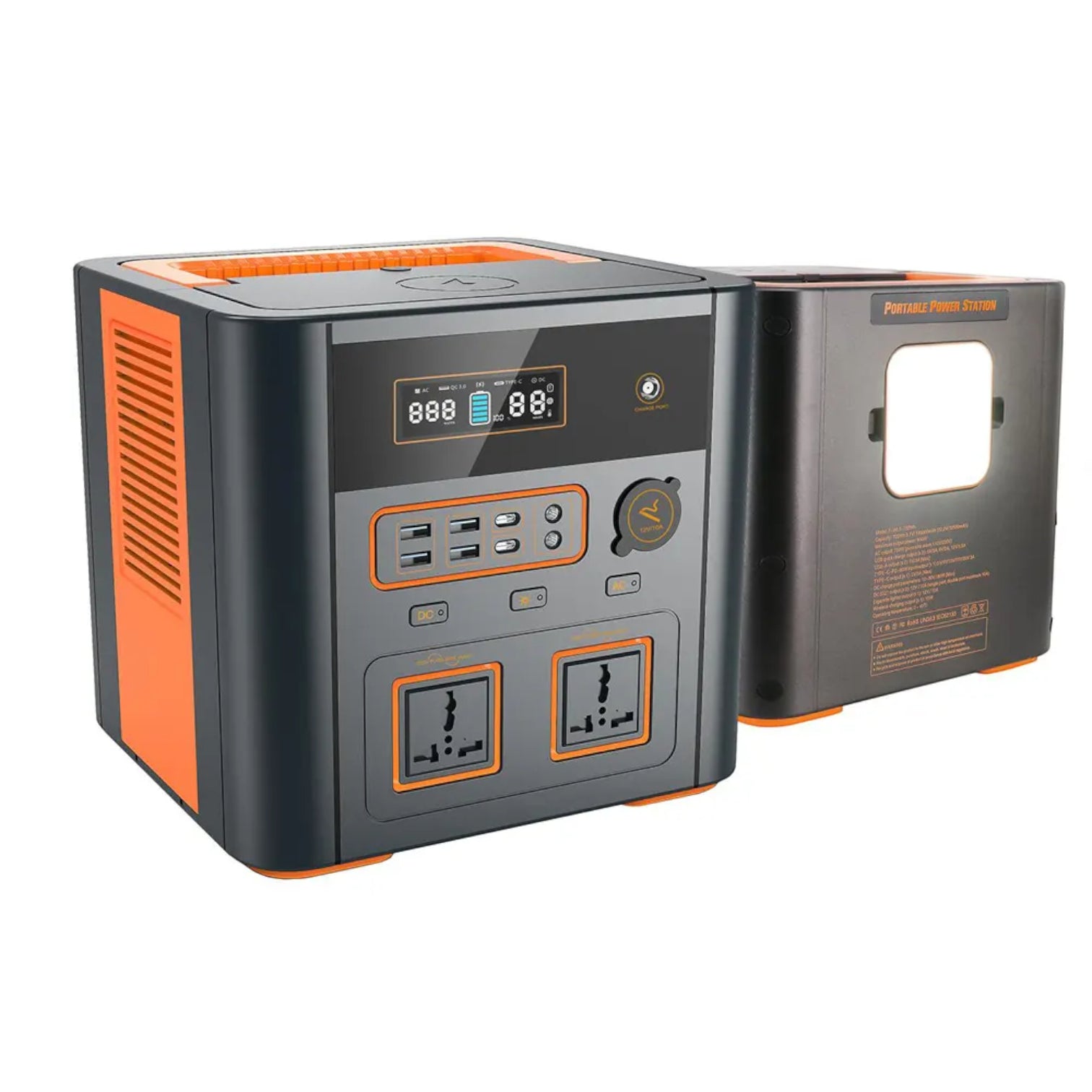 Toby’s TBS-150A Portable Power Station 150000mAh – Wireless Charger, 555W Output, Multi-Device Charging with USB, Type-C, AC & DC Ports – Outdoor Camping, Travel & Emergency Backup Inverter