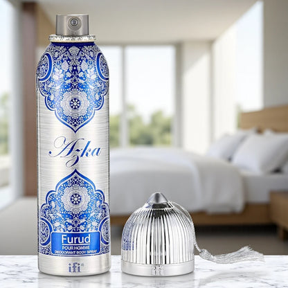 Azka Furud Pour Homme Deodorant Body Spray for Men – 200ml | Long-Lasting Freshness & Masculine Fragrance - Damoo