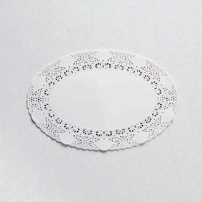Falcon Oval Doyley Paper Serving Mats – Decorative Lace Food Presentation Paper, Grease-Absorbing & Food-Safe, Ideal for Cakes, Pastries & Catering ( Pack of 250) - Damoo