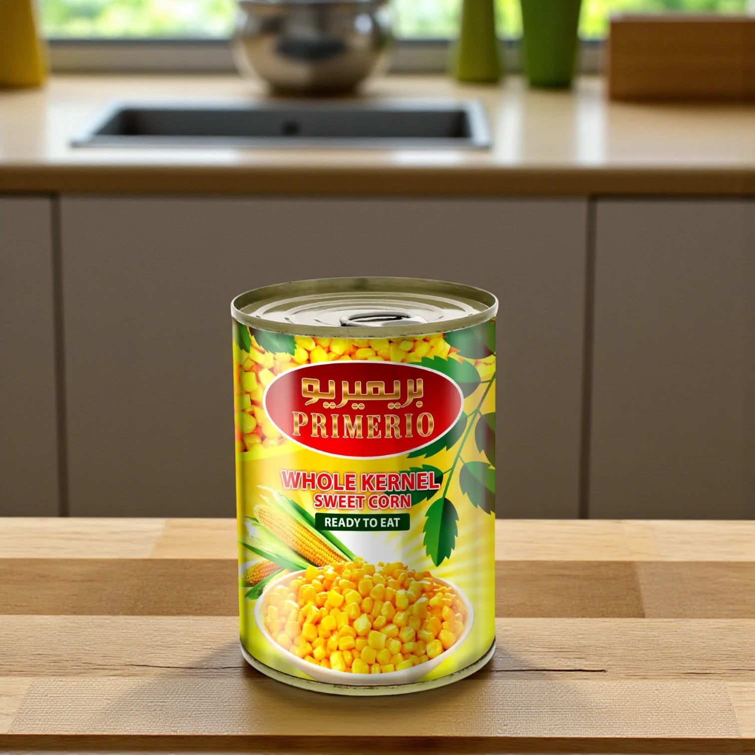 Primerio Whole Kernel Sweet Corn – 3 Cans x 400g – Ready-to-Eat Golden Sweet Corn, Value Pack for Cooking, Salads & More - Damoo
