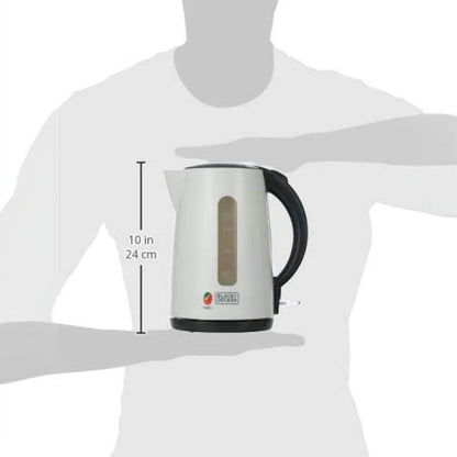 BLACK+DECKER Cordless Electric Kettle – 2200W Quick Boil 1.7L Lightweight Water Kettle with Auto Shut-Off, Boil-Dry Protection, 360° Swivel Base & Concealed Heating Element – White Plastic Design - JC70-B5 - Damoo