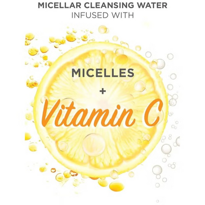 Garnier SkinActive Micellar Water with Vitamin C 100ml | Removes Makeup, Cleanses & Brightens | Gentle No-Rinse Formula for Radiant Skin - Damoo