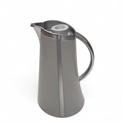 Germax Original Vacuum Insulated Coffee Pot 1L – Nordic Grey Thermo Jug | 12H Heat, 24H Cold | Leakproof One-Press Lid | High Quality Made in P.R.C. - Damoo