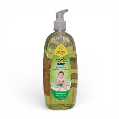 Rota Baby Tearless Body Wash Ultra Mild Series with Chamomile Extract – Gentle Cleansing for Delicate Baby Skin (800ml) - Damoo