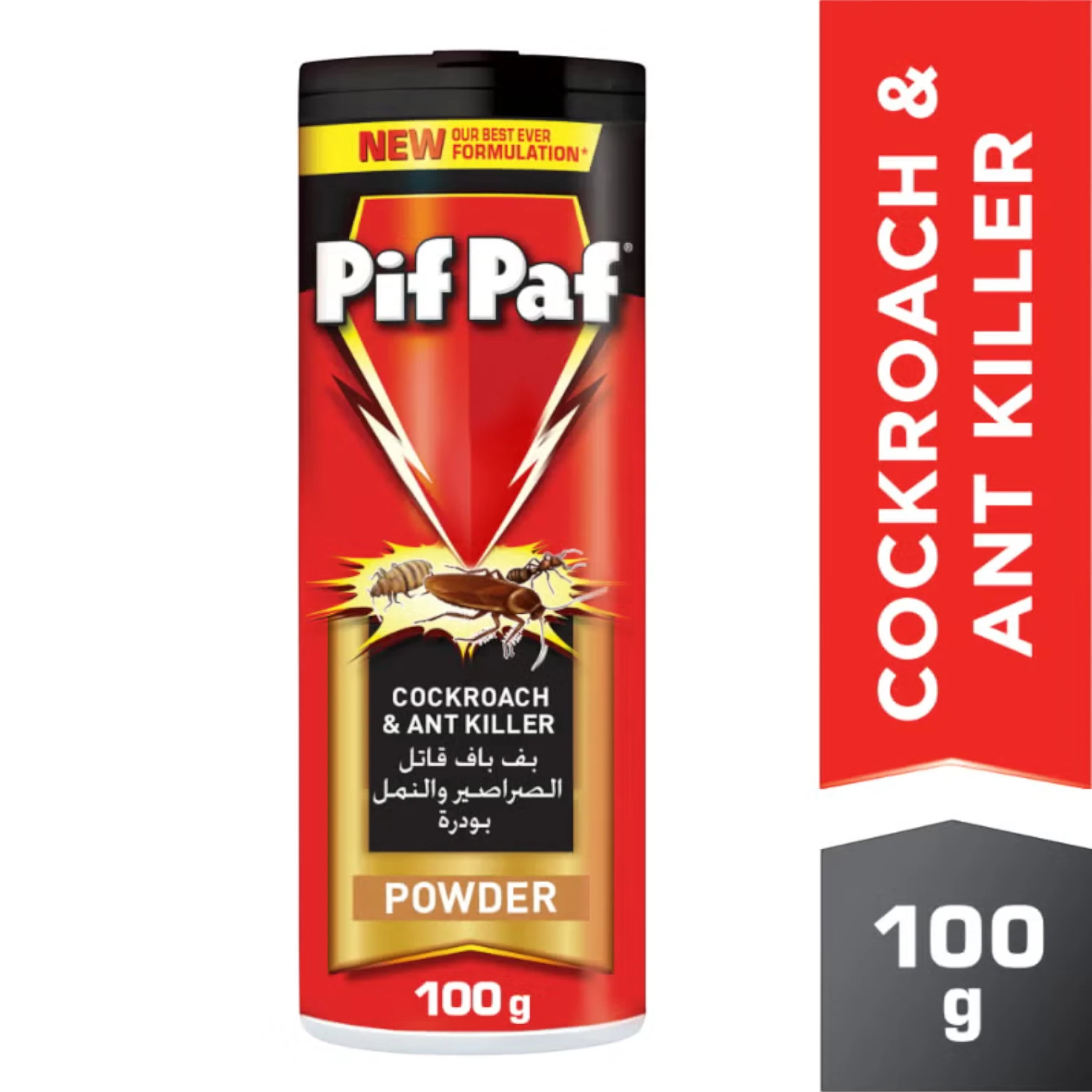 Pif Paf Cockroach & Ant Killer Powder 100g x 3 Pack (2+1 Free) – Instant Kill Formula, Effective Crawling Insect Control, Easy-to-Use Powder for Homes & Kitchens - Damoo