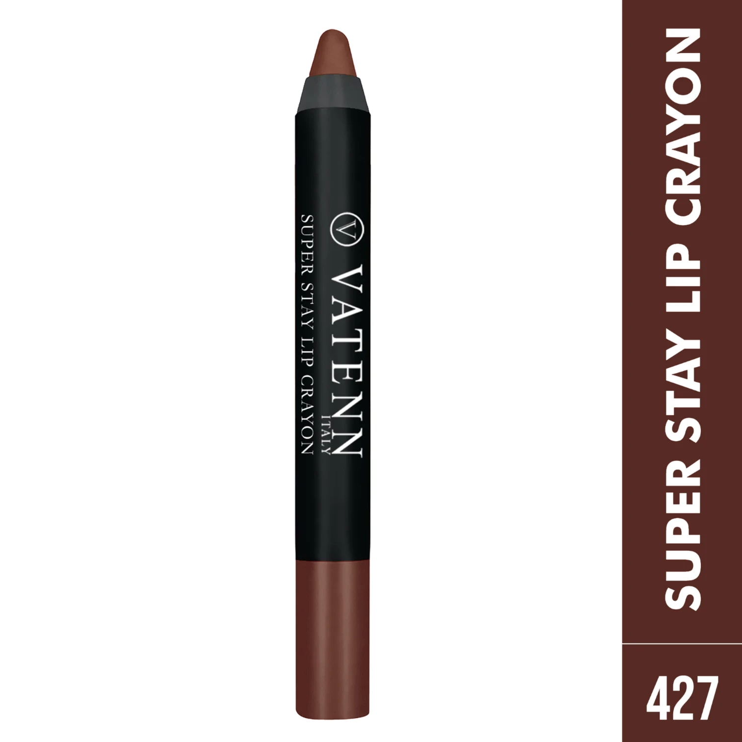 Vatenn Italy Super Stay Lip Crayon Lipstick – Shade 427 LOS ANGELES, Long-Lasting Waterproof Matte Finish, Non-Drying Hydrating Formula with Honey Nectar - Damoo