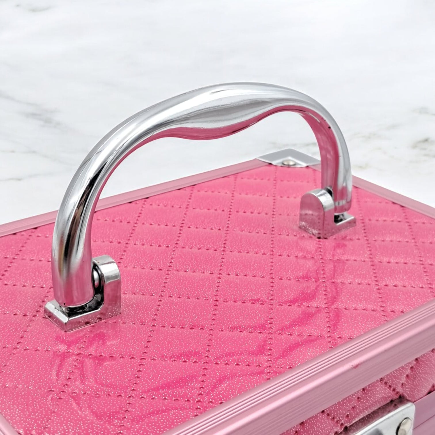 Premium Aluminum Jewelry Storage Box with Mirror & Removable Velvet Organizer – Compact Makeup & Accessories Case (H14cm x W13cm x L18cm) - Damoo