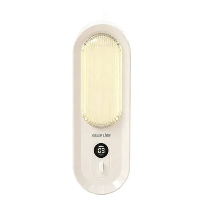 موزع العطور المثبت على الحائط GREEN LION AROMA LITE – سعة 55ML، ضبط الرذاذ بـ5 مستويات، إضاءة LED وشاشة رقمية، أبيض بمقبض أخضر