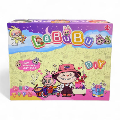Diamond Mosaic “Labubu” 13.5 × 18 cm | DIY Diamond Painting Craft Kit with Origami Glasses, Ribbons & Accessories | Creative Art Set in Gift Box | Mixed Variants for Kids & Adults | MIC L5343 - Damoo