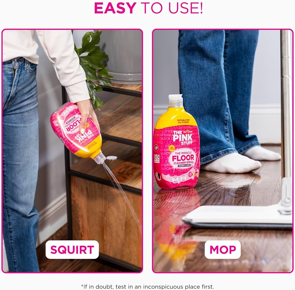 Star Drops THE PINK STUFF The Miracle Floor Cleaner 750 ML – Suitable for All Floors, Quick-Dry Formula, No Water Needed, Squirt & Mop
