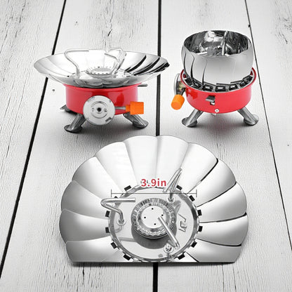 Mini Camping Stove – Windproof Foldable Portable Gas Burner for Outdoor Cooking, Survival, Backpacking, Hiking & Camping