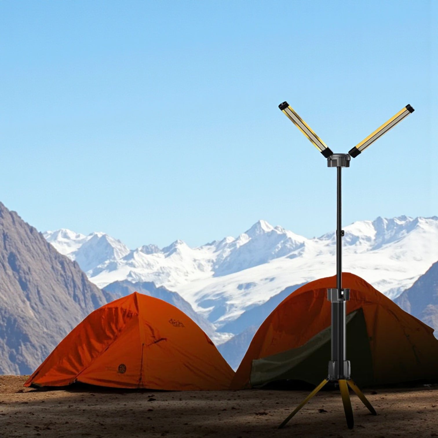 Toby’s VIP 11 Max Camping Light | 10000 Lumens Ultra-Bright LED with 5000mAh Rechargeable Battery & Adjustable Tripod | Outdoor Party, BBQ & Desert Lighting - Damoo