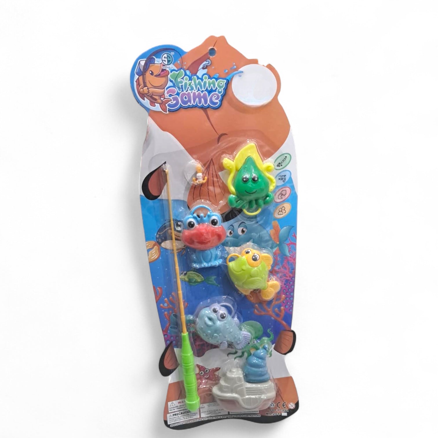Shengyi Fishing Game Play Set for Kids – Colorful Magnetic Fish Toy with Rod & Boat | Fun Water Catching Game for Boys & Girls Ages 3+ - Damoo