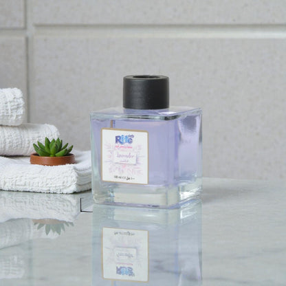Rite Lavender Reed Diffuser – Calming & Long-Lasting Home Fragrance in Decorative Glass Bottle – 100ml Room Freshener - Damoo