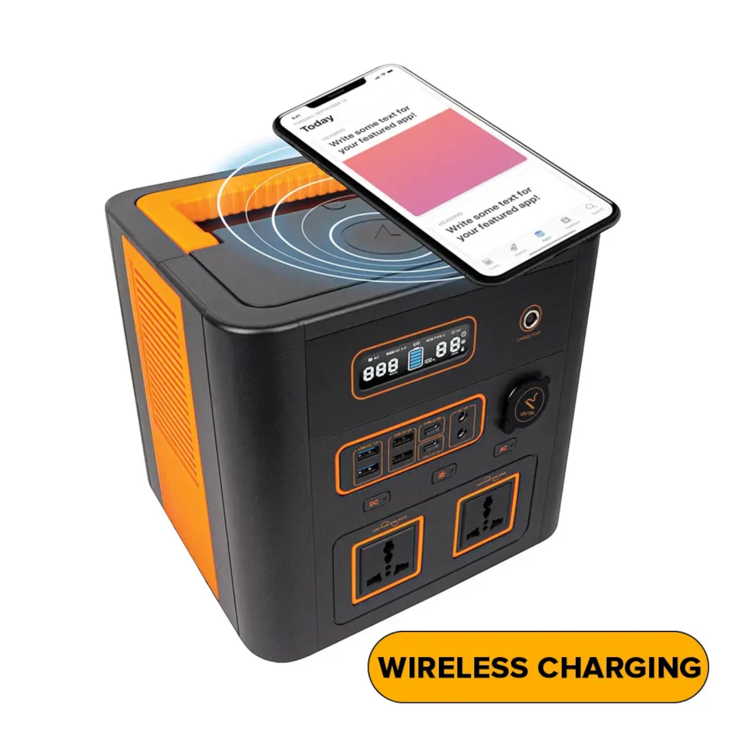 Toby’s TBS-150A Portable Power Station 150000mAh – Wireless Charger, 555W Output, Multi-Device Charging with USB, Type-C, AC & DC Ports – Outdoor Camping, Travel & Emergency Backup Inverter