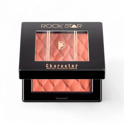 Character Rock Star Blush – Shade RSB005. Silky powder blush with ultra-fine pigments. Long-lasting, smudge-proof & multi-use for cheeks, lips & eyes. Paraben-free, skin-friendly formula. - Damoo