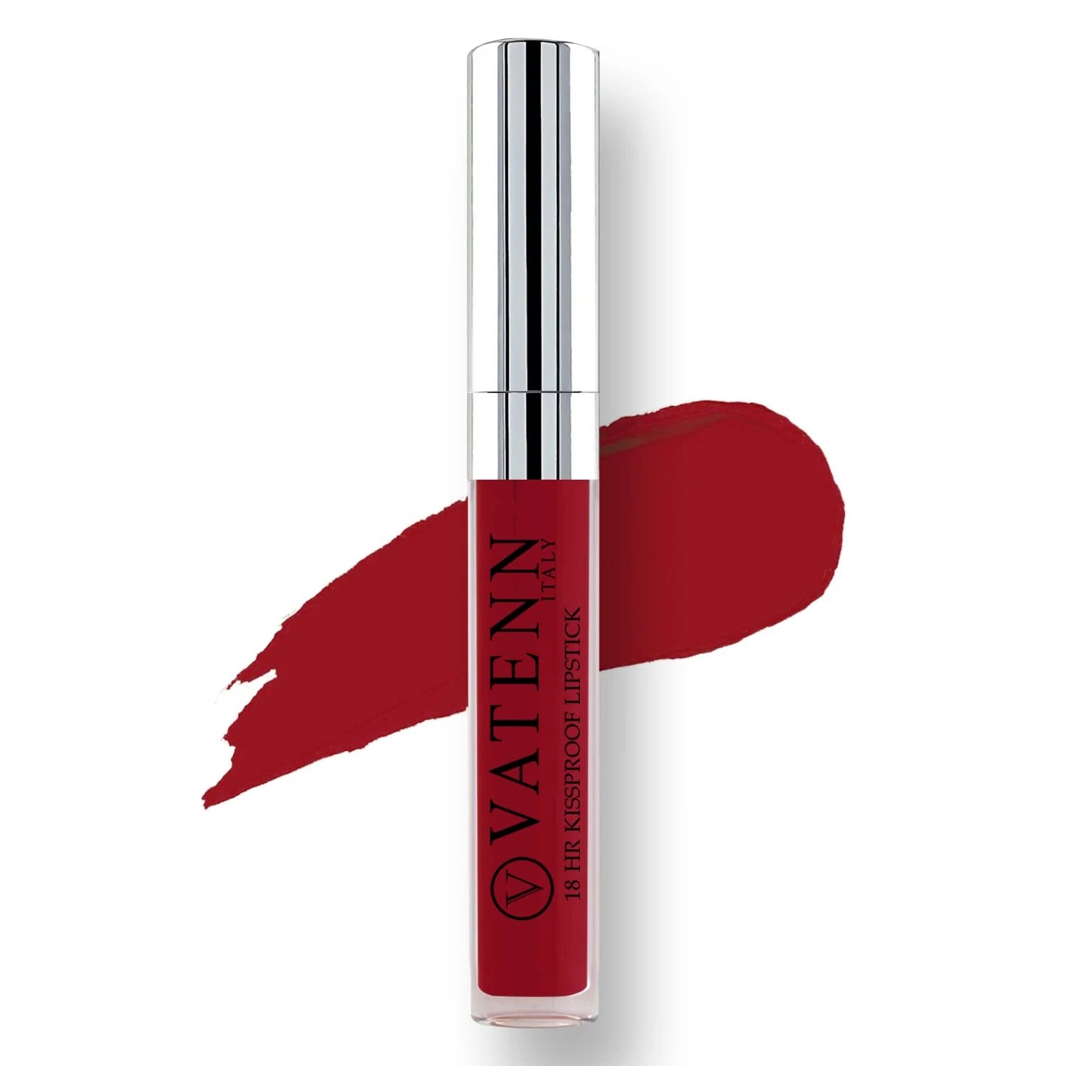 Vatenn Italy 18Hr Kissproof Lipstick – Shade 09 Light Red. Ultra matte, transfer-proof, water-resistant lipstick with bold pigment. Vegan & dermatologically tested. - Damoo