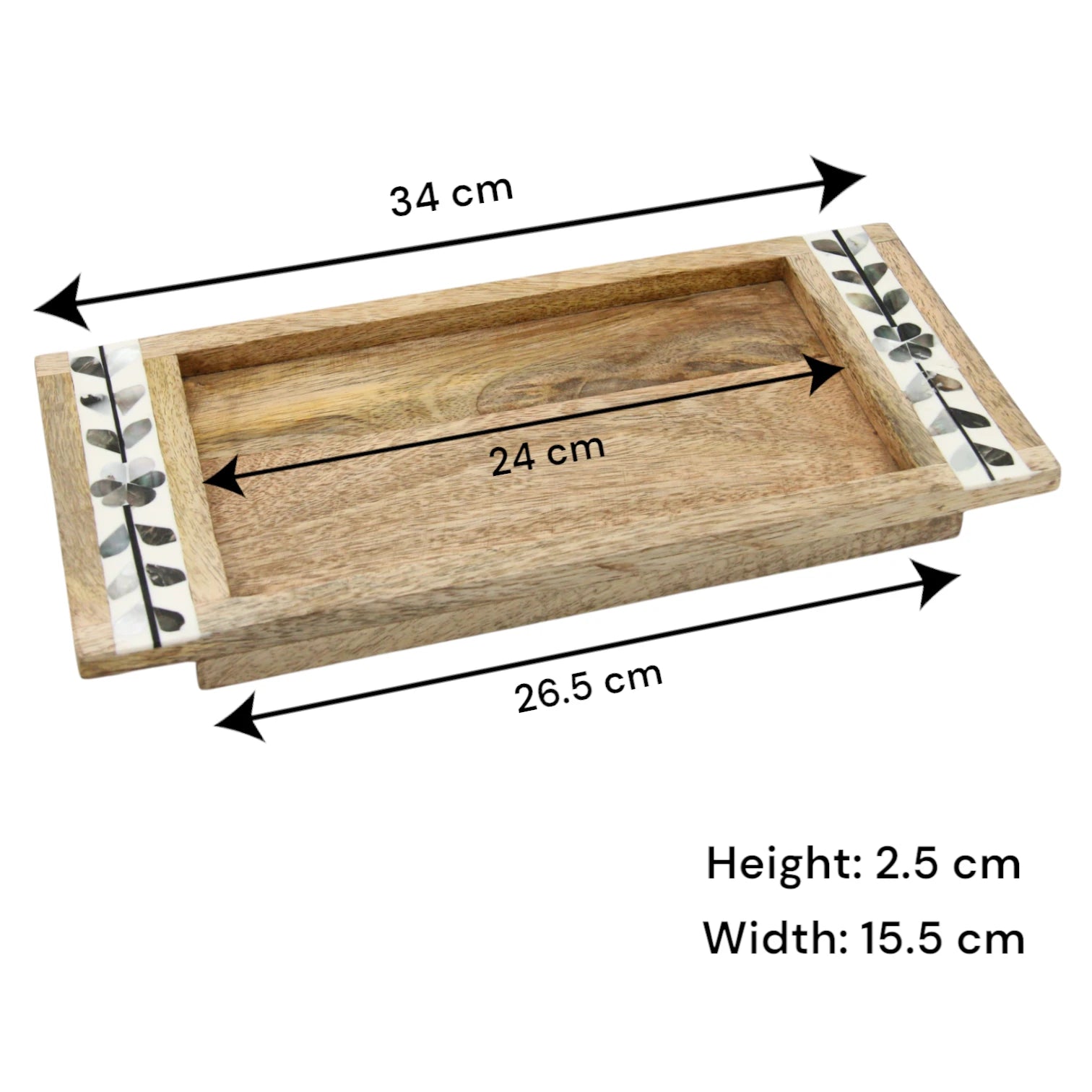 3-Piece Oud & Bakhoor Incense Set – Wooden Acrylic Tray with Floral Handles + Decorative Madkhan + Matching Storage Box - Damoo