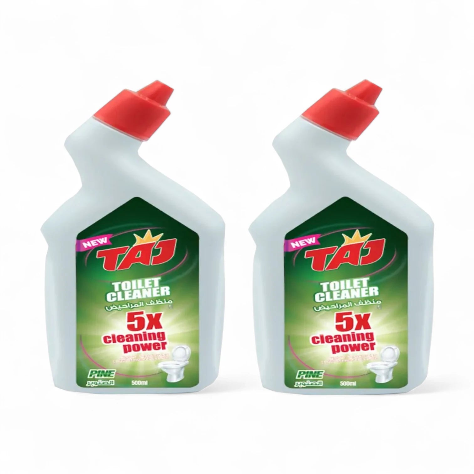 Taj Toilet Cleaner – Pine Scent, 2 x 750ml | Powerful Germ-Killing Toilet Bowl Cleaner | Removes Stains & Limescale - Damoo