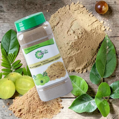 Organic Spices Amla Powder Gooseberry Powder – Natural Herbal Powder for Hair Care Skin Care & Wellness Use Rich in Nutrients & Antioxidants - Damoo