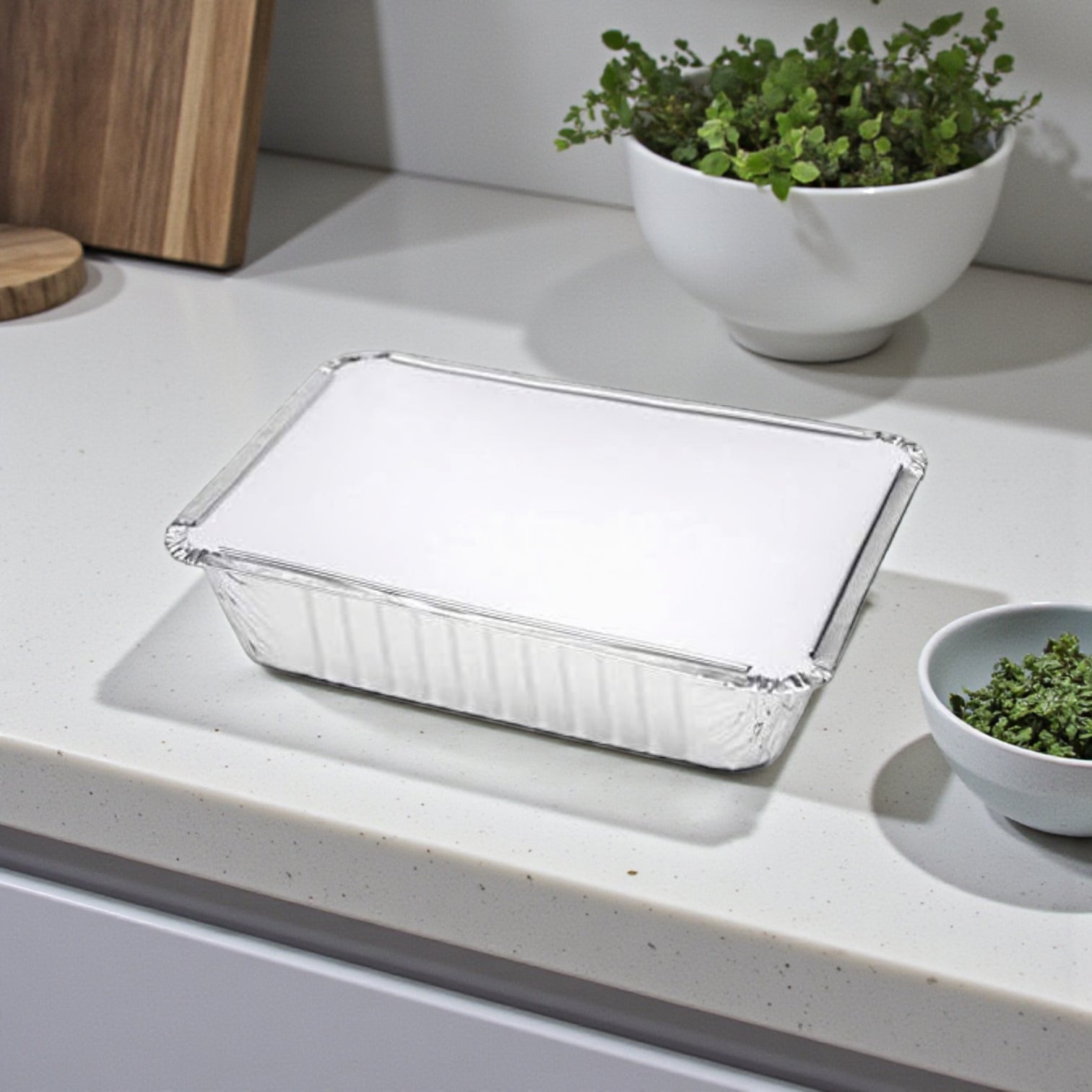 Packers Aluminium Foil Containers with Lid – Safe & Hygienic Disposable Food Trays (10-Piece Pack) - Damoo