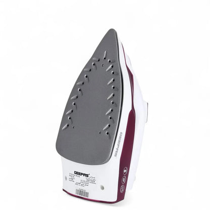 Geepas 2400W Powerful Steam Iron with Non-Stick Soleplate – 240ml Water Tank, Vertical Steam & Spray Function, Self-Cleaning, 5-Mode Temperature Dial for Clothes, Curtains & Upholstery | GSI7809 - Damoo