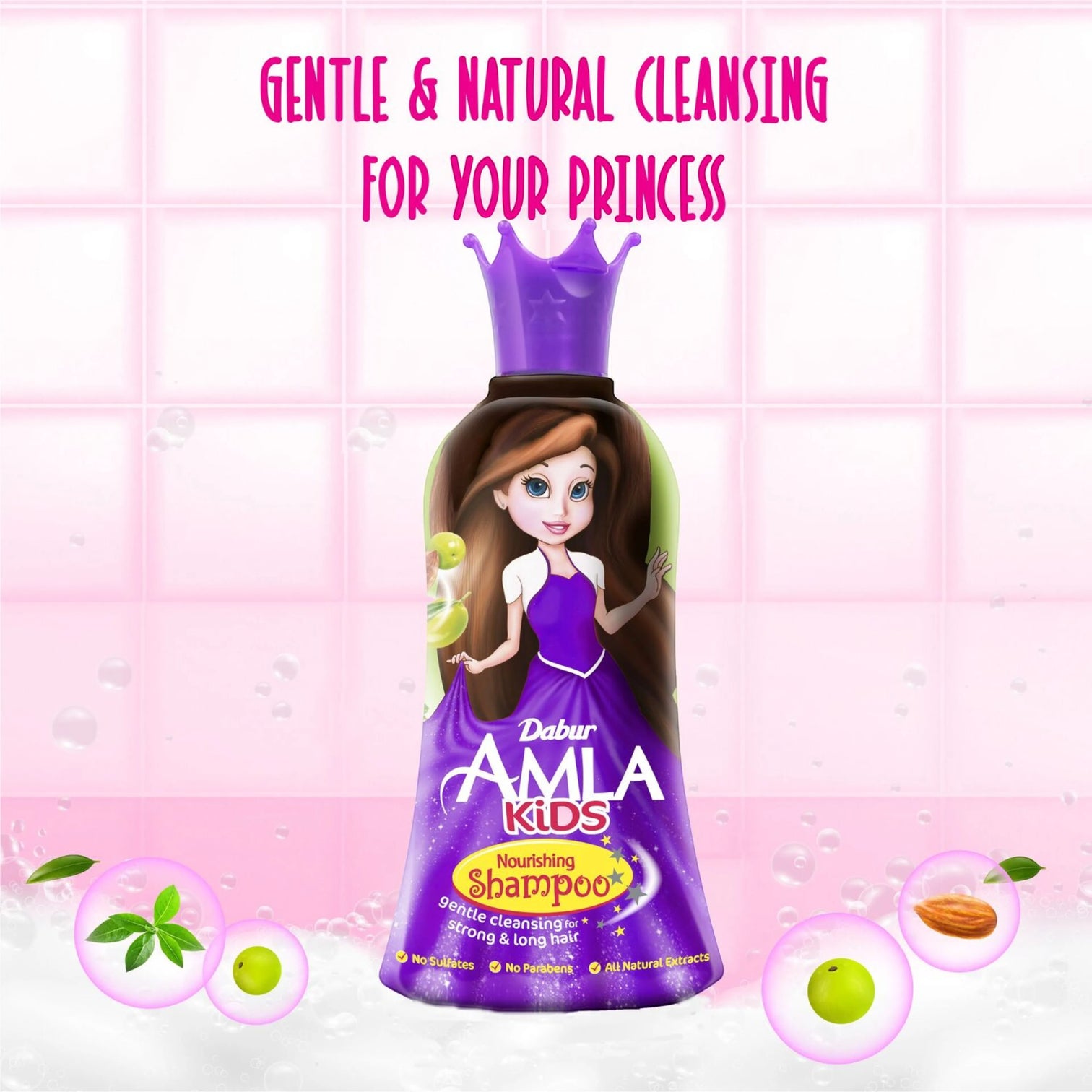 Dabur Amla Kids Nourishing Shampoo for Strong & Long Hair with Natural Extracts – No Sulfates & No Parabens (200ml) - Damoo
